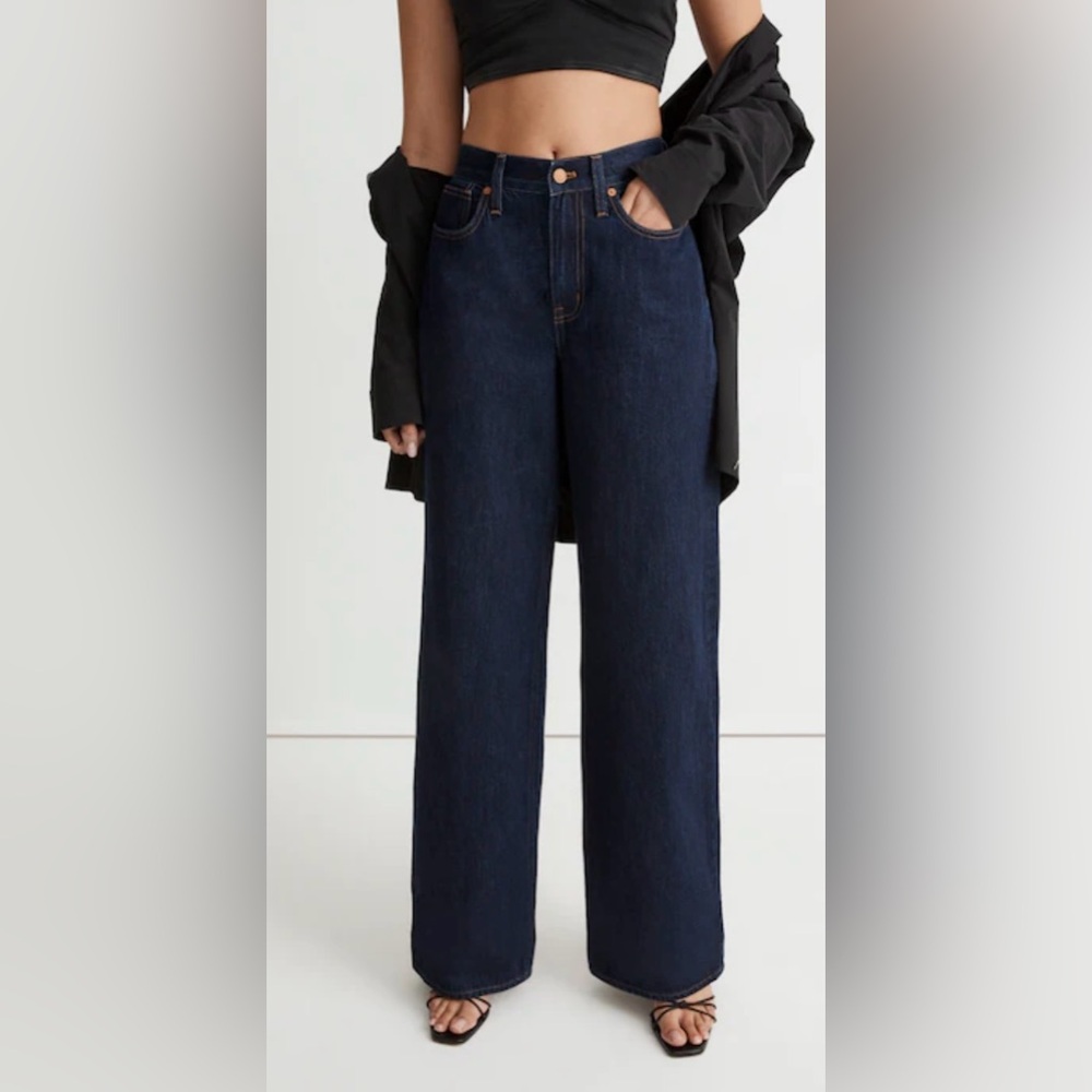 Madewell Dark Blue Super Wide Leg Jeans